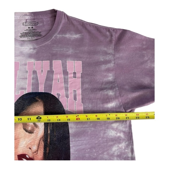 Aaliyah Men's Unisex Tie Dye Princess of R&B T Shirt Purple Size M - Picture 4 of 6